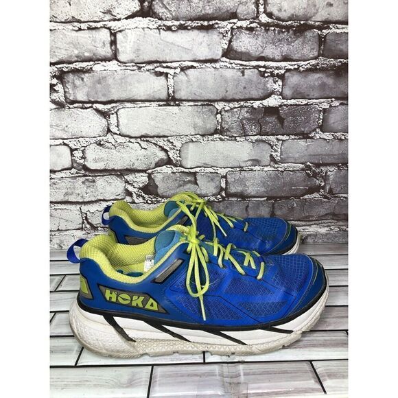 Hoka Clifton Blue Synthetic Green Lace Up Running Gym Shoes Men’s Sz 10M US/44EU main image 13